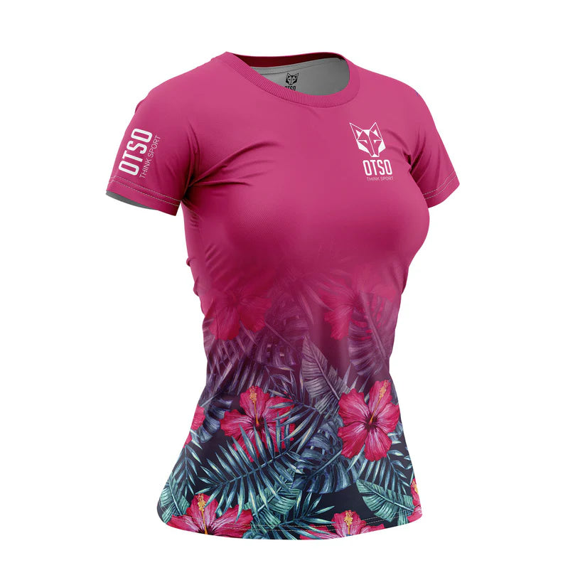 T-shirt manches courtes femme - Tropical