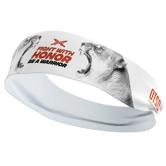 Stirnband - Weiß / Fluo Orange